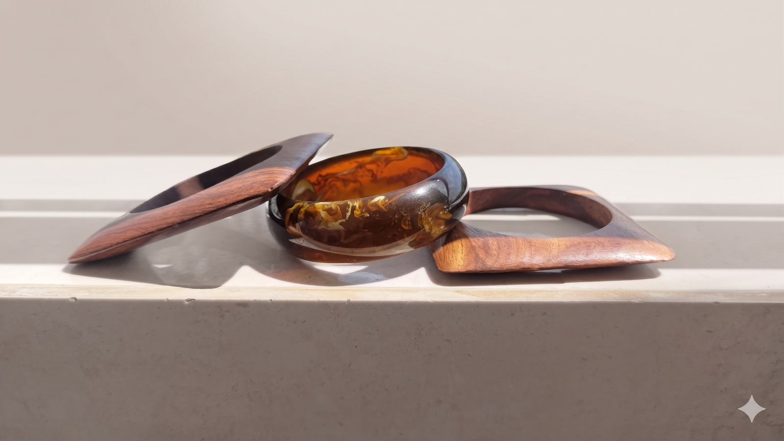 Deconstructed Tortoise Resin Accent Set